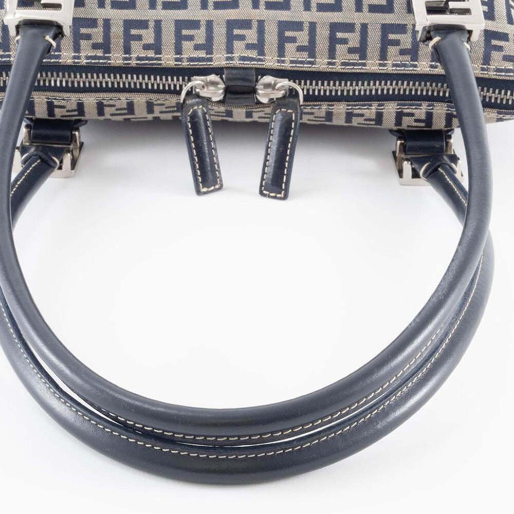 FENDI Cream Canvas Zucca Shoulder Bag - Picture 5 of 16